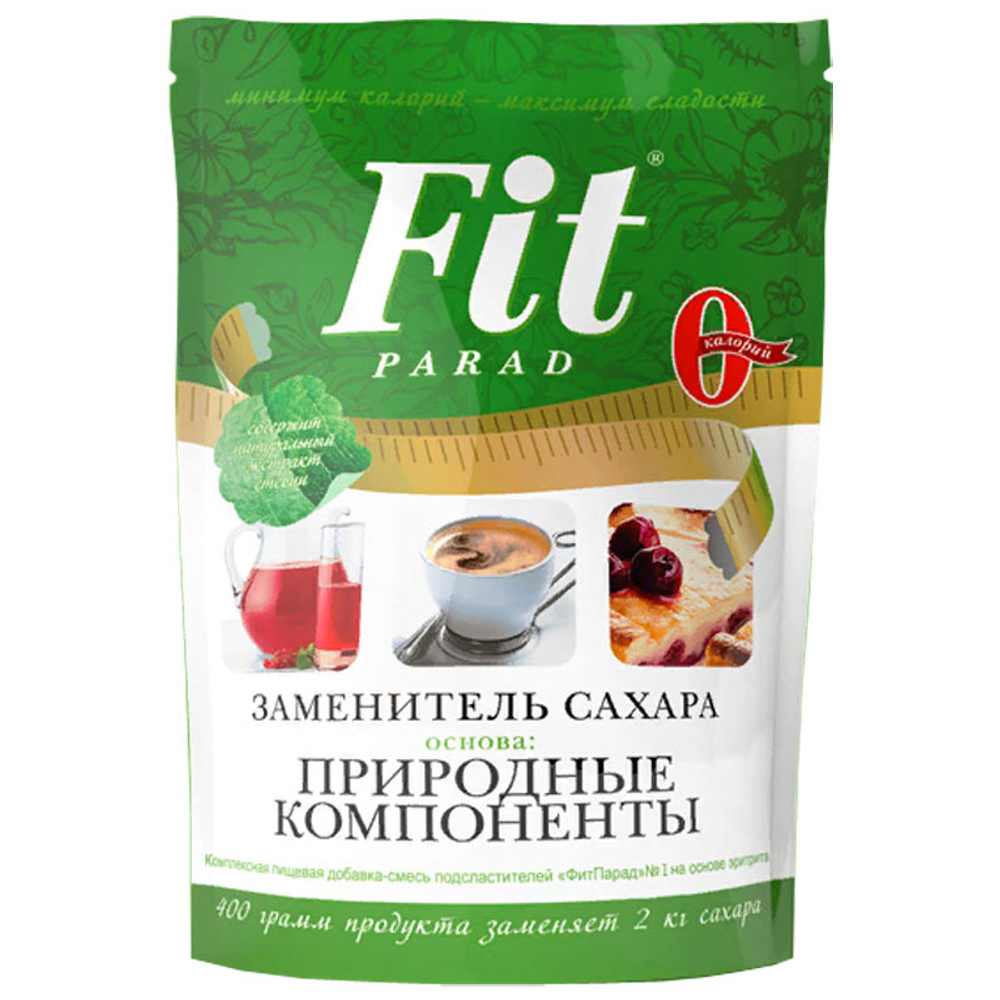 ФитПарад Заменитель сахара "ФитПарад №1" на основе эритрита (400 гр.)