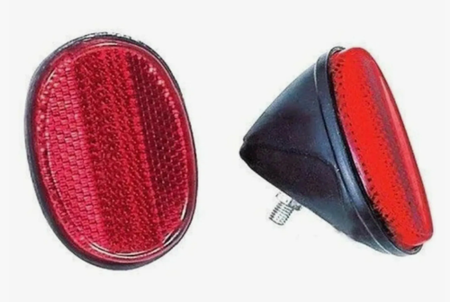 Отражатель задний, красный, пластик (10)