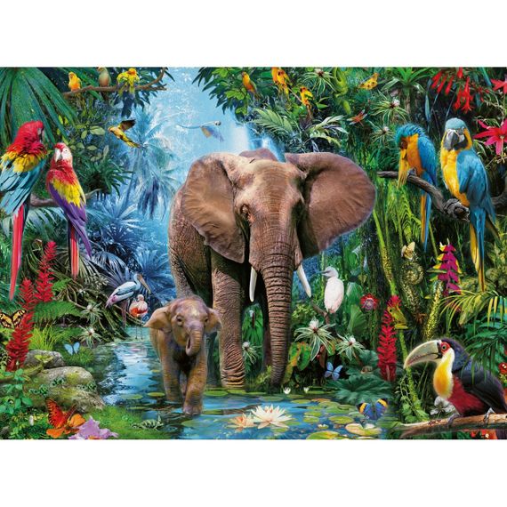 Puzzle Elephants at the oasis 150 pcs
