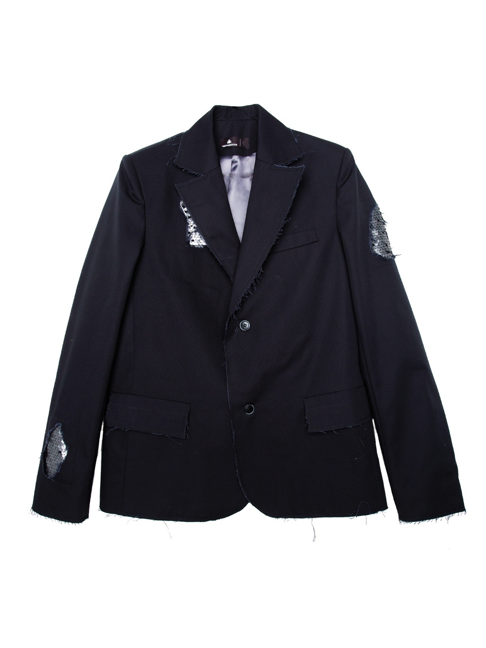 Пиджак "Бессмертный" с пайетками. Черный