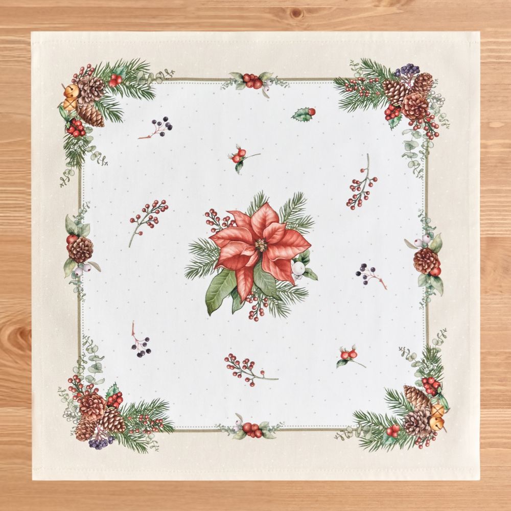 НАБОР САЛФЕТОК ИЗ 2-Х ШТ "CELEBRATION",40Х40СМ, 100% ХЛОПОК,БЕЖЕВЫЙ,ТВИЛ, ГОРОХ