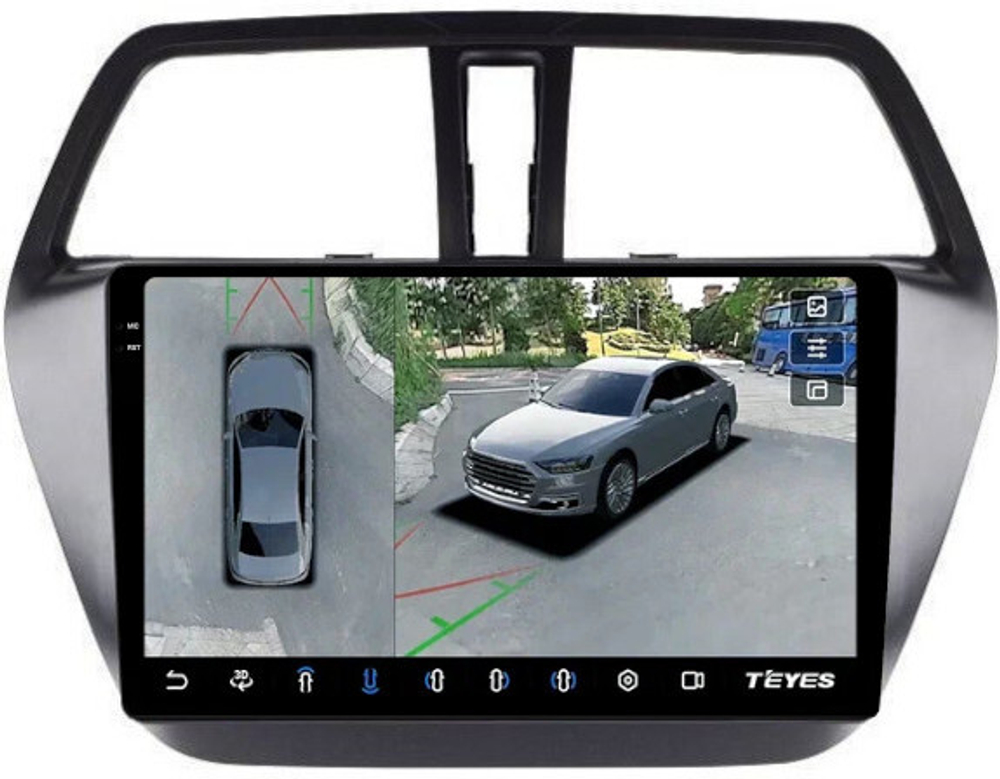 Магнитола Suzuki SX4 2 2013-2021 - Teyes CC3-2K-360 на Android 10, 2K QLED, 6Гб+128Гб, CarPlay, 4G SIM-слот, 4 камеры в комплекте