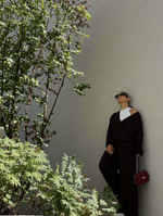 Костюм в рубчик коричневый