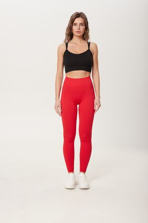 Легинсы бесшовные в рубчик с высокой талией