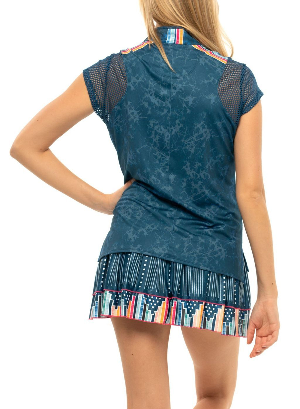 Женская футболка теннисная Lucky in Love Pretty in Ink Feeling Inky S/S - indigo