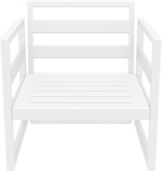 Кресло  уличное пластиковое с подушками Mykonos бежевое