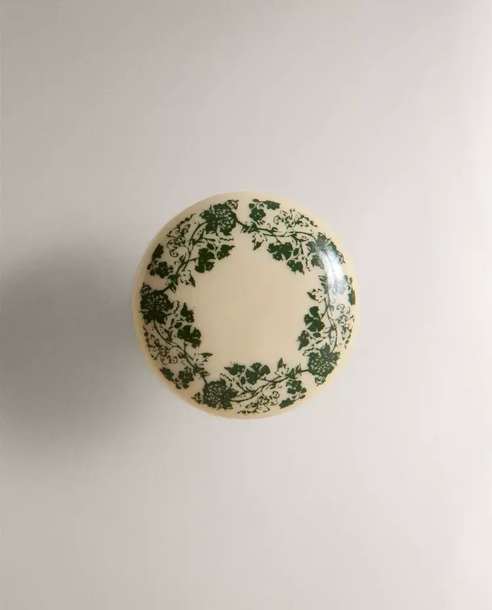 ZARA HOME НАБОР МЕБЕЛЬНЫХ РУЧЕК ИЗ КЕРАМИКИ «ЦВЕТОК» (2 ШТ.), ЗЕЛЕНЫЙ