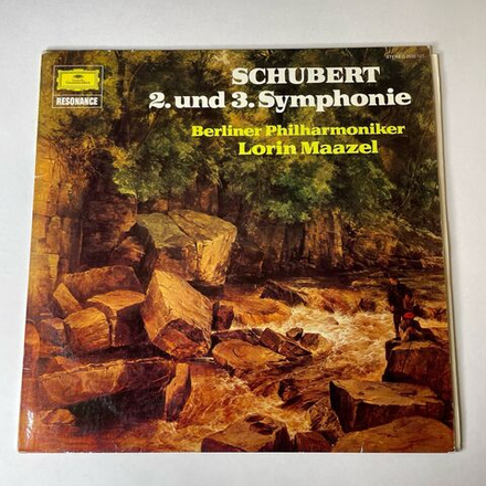 Винтажная виниловая пластинка LP Schubert Шуберт, Berliner Philharmoniker, Lorin Maazel, 2. Und 3. Symphonie (Германия 1977) Deutsche Grammophon