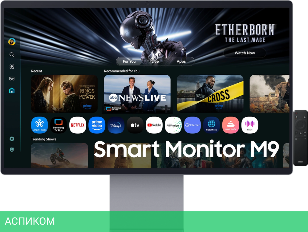 Монитор Samsung 32" Smart Monitor M9 LS32FM902SIXCI