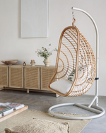 Ekaterina подвесное кресло из ротанга с темно-серой ножкой