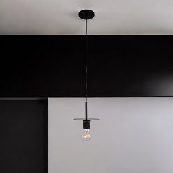 Подвесной светильник RH Utilitaire Disk Shade Pendant Black