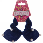 Резинка для волос 1шт «Кокетка-Velvet”, жемчужинки, микс 6 цветов, d-6см