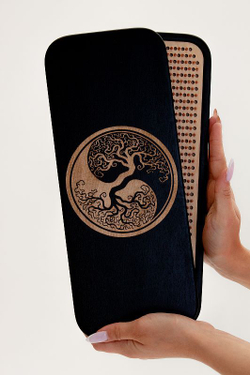 Доска садху Дерево инь-янь алюминиевые гвозди