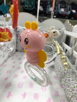 106852/Музыкальная карусель на кроватку "Elefantino" розовый на бат. 108 мелодий, 5 вращ. игрушек