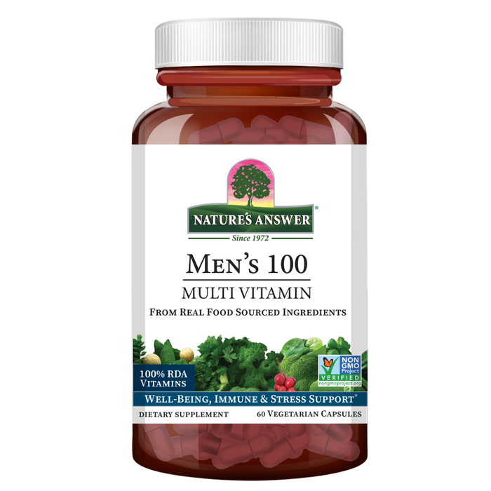Мультивитамины для мужчин, Nature&#39;s Answer Men’s 100 Multivitamin, 60 вег капсул