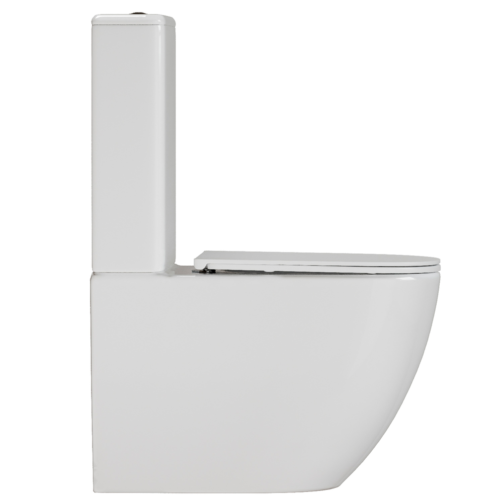 Унитаз-компакт безободковый WAVE PERSONA, гор,ниж,2-кн.арм,дюро,м/л,быстр,БЕЛЫЙ глянец