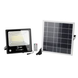 Прожектор ЭРА ERAPRO-150 светодиодный уличный на солнечной батарее 150 Вт 1500 Лм 5000K с датчиком движения ПДУ IP65