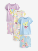 Пижама для девочки Next Q63-712, 3 шт., Сиреневый, Голубой