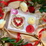 Бенто чизкейк "Сердце розы"