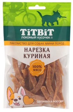 Лакомство TiTBiT для собак мини пород, Трубочки из мяса Утки , 100 г х 3 упаковки