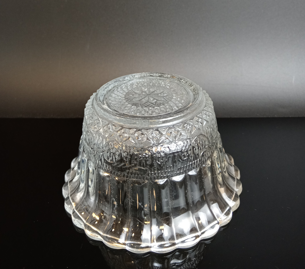 Конфетница, сахарница, стекло, узоры, винтаж времён СССР 1960-1990 гг