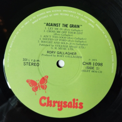 Винтажная виниловая пластинка LP Rory Gallagher Against The Grain (Japan 1975) (Obi)