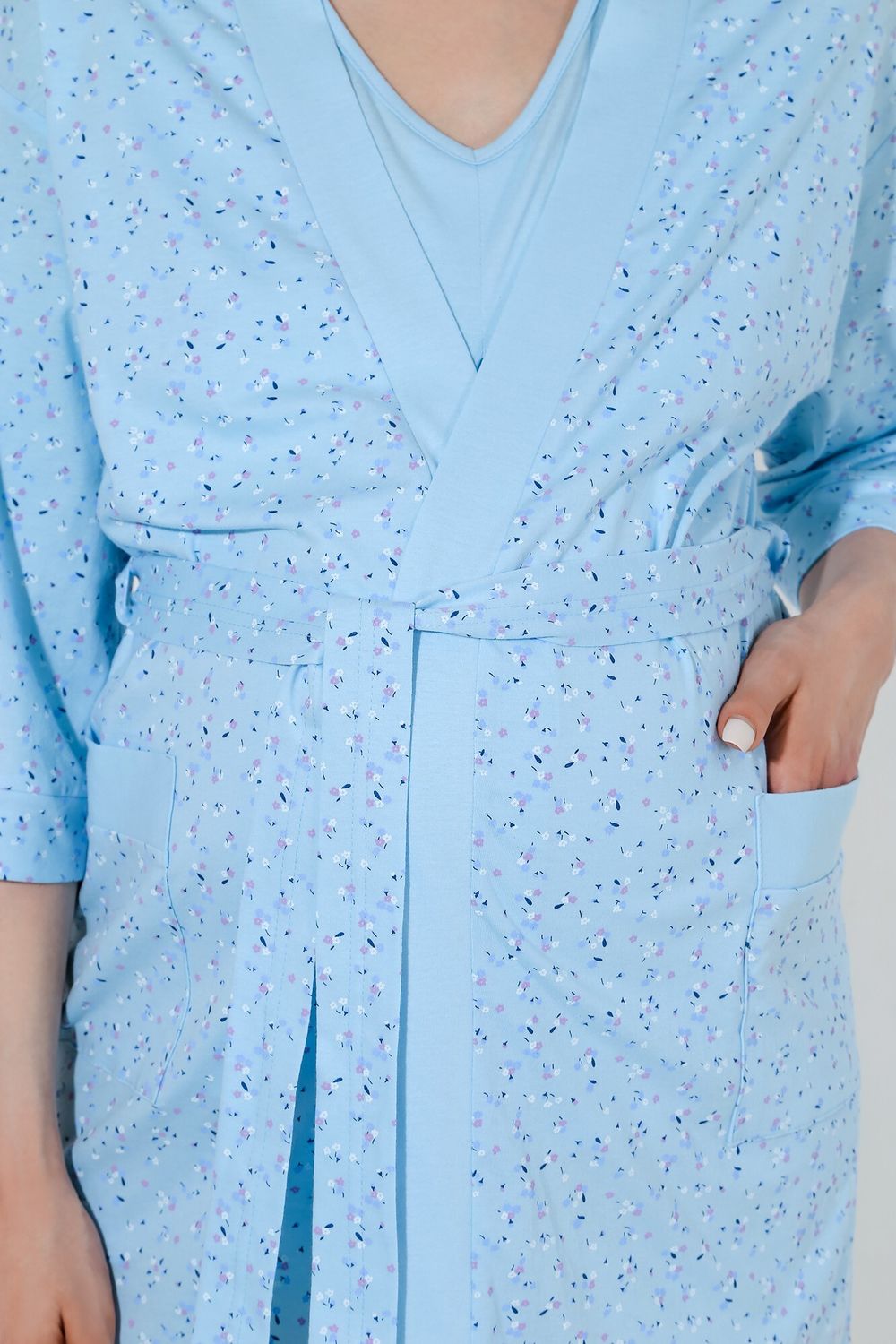 Халат женский Мамочка-6.1 Виотекс ГОЛУБОЙ