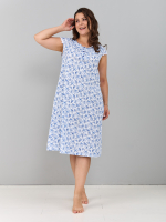 Ночная сорочка С-007/белый-букетик