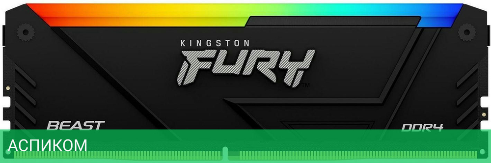 Оперативная память Kingston Fury Beast Black RGB XMP 16GB DDR4 (KF432C16BB12A/16)