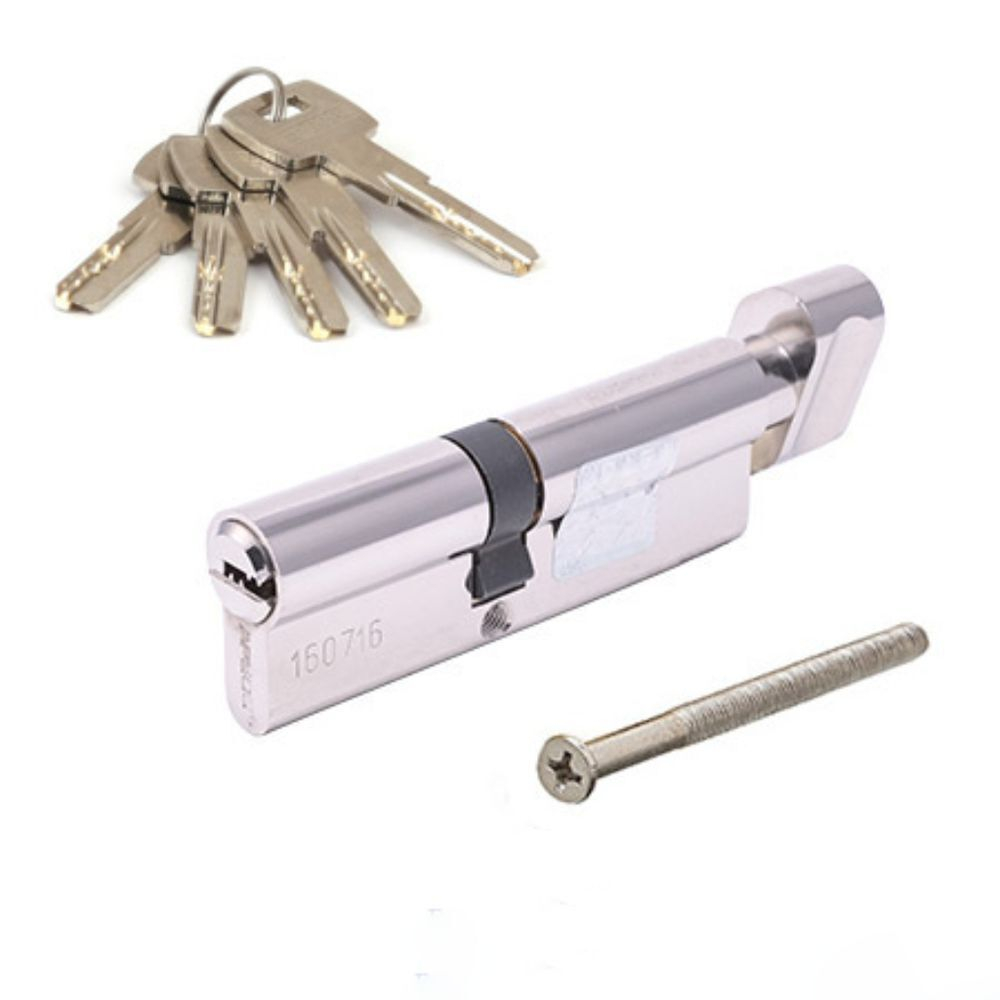 Личинка замка двери Apecs, SM-90(40/50C)-C-NI, 28622, 90 мм, с заверт, никель