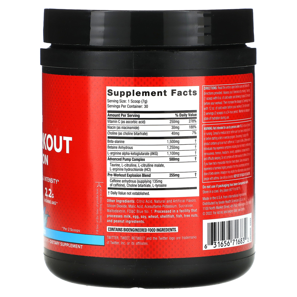 SIXSTAR, Pre-Workout Explosion, ледяная ракета, 210 г (7,41 унции)