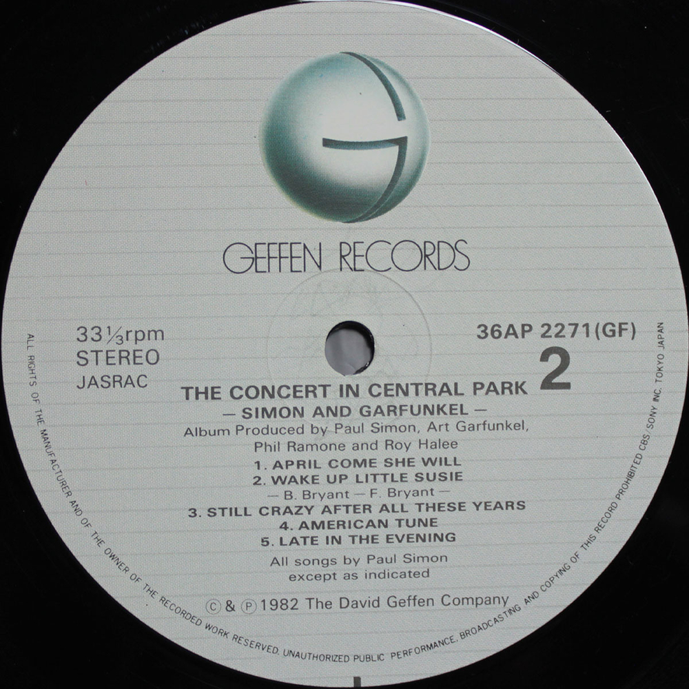 Simon & Garfunkel / The Concert In Central Park (2LP)