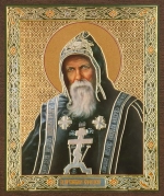 Икона "Серафим Вырицкий" 10х12 на МДФ-6