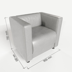Кресло мягкое Пауза B18 (Серый)