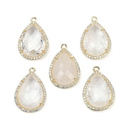 Подвеска Капля 24,5мм, кварц