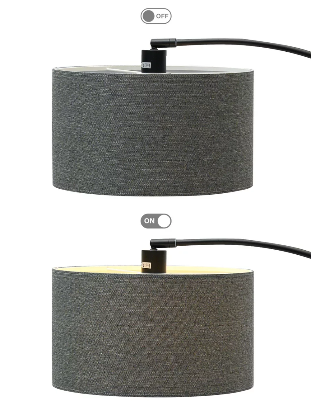 Торшер напольный c абажуром из ткани