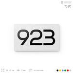 Номер на дверь 923, табличка на дверь для офиса, квартиры, кабинета, аудитории, склада, белая 120х70 мм, Айдентика Технолоджи