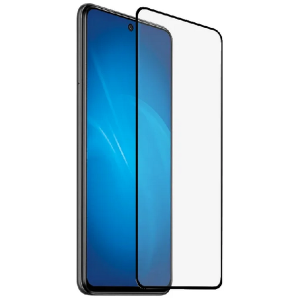 Закаленное стекло с цветной рамкой(fullscreen+fullglue)для Xiaomi Redmi Note 9T DF xiColor-83 (black)