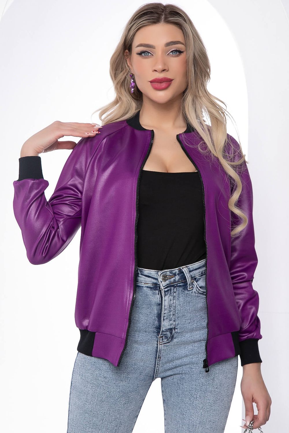 Бомбер на молнии (фиолет) Б8801 LT Collection