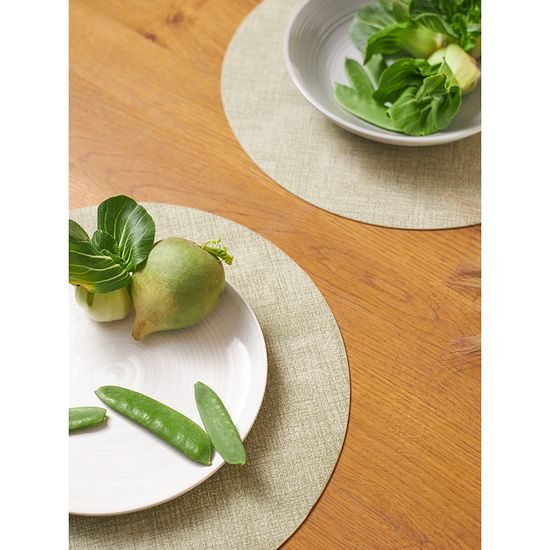Набор из 4-х сервировочных салфеток leanera, D35 см, мятные