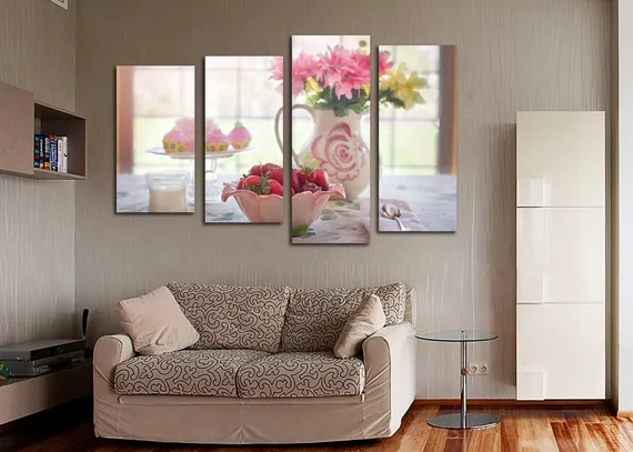 Модульная картина "Клубничное утро"