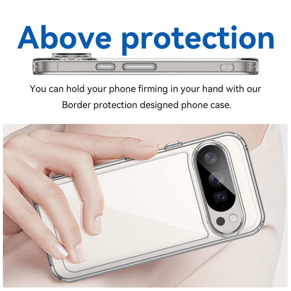 Противоударный чехол для смартфона Google Pixel 10 и 10 Pro, усиленные прозрачные защитные рамки