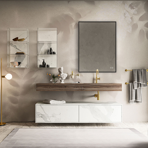 Зеркало Vincea LED VLM-3VN600B-2 600х800 c сенсорным выключателем и диммером, антизапотевание