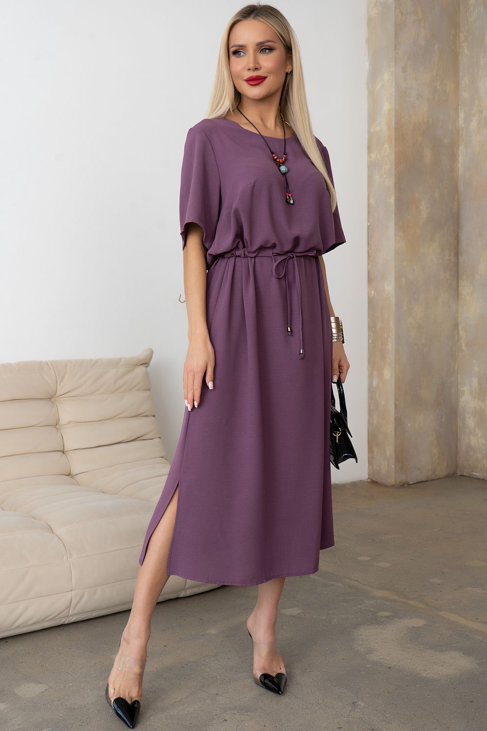 Платье Каталина (сливовый) Р11-1246 Nikol