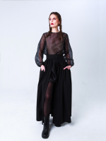 Платье-туника из органзы "Лебедь". Черное