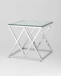 Журнальный стол 55*55 ИНСИГНИЯ серебро