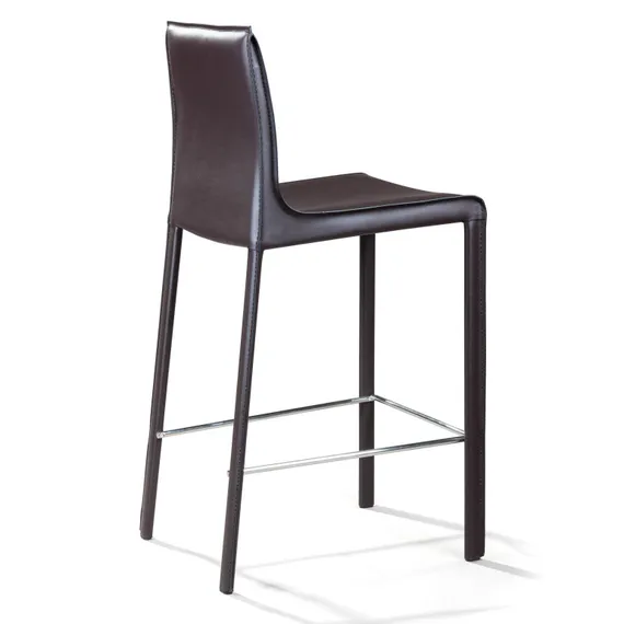 Полубарный стул Barrie 65 см коричневая кожа