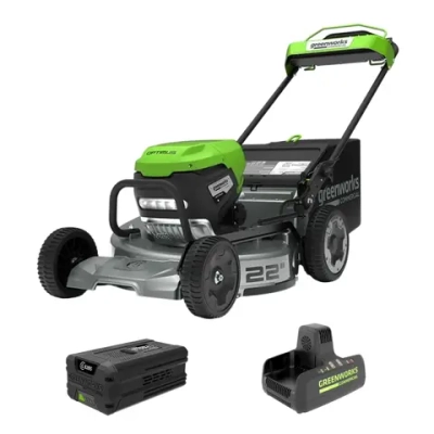 Аккумуляторная газонокосилка Greenworks LM221SK5 82В (1 x 5 Ач, Быстрое ЗУ) нож 56 см, 2519407UBF