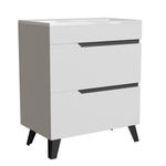 Тумба д/ванной "ОРИОН-70" 2 ящика белый/графит под рак."ЛАЙН 70" мебельный (MIXLINE) (ПВХ)