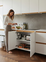 Кухонный модуль напольный, 80х60х85, Валенсия, 2 двери со столешницей, белый, Dipriz